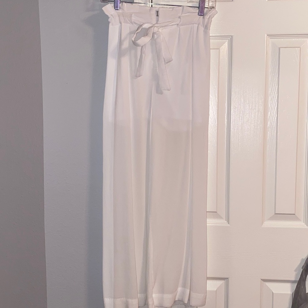White Flared Pants